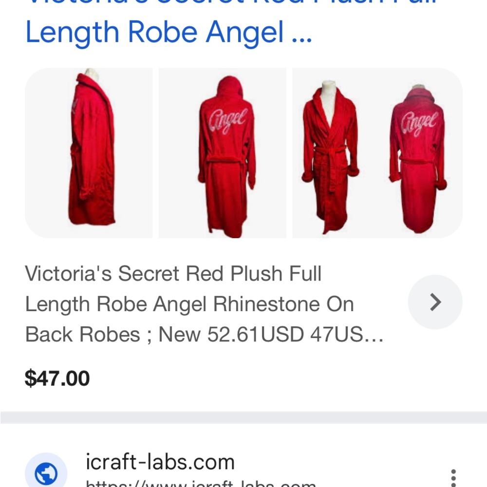 Victoria's Secret Red Plush “Angel” Robe Size Medium - Picture 6 of 6
